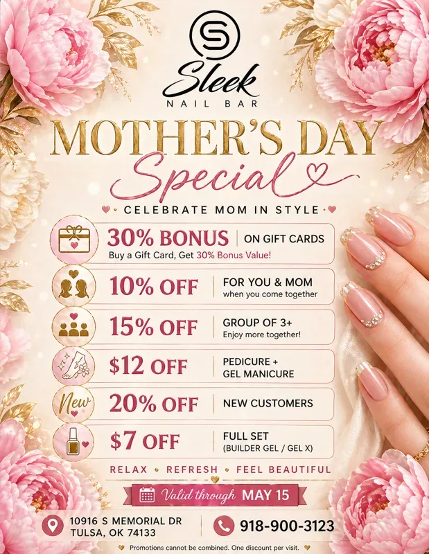 Sleek Nail Bar (20% OFF NEW CLIENTS) — Nail salon in Tulsa